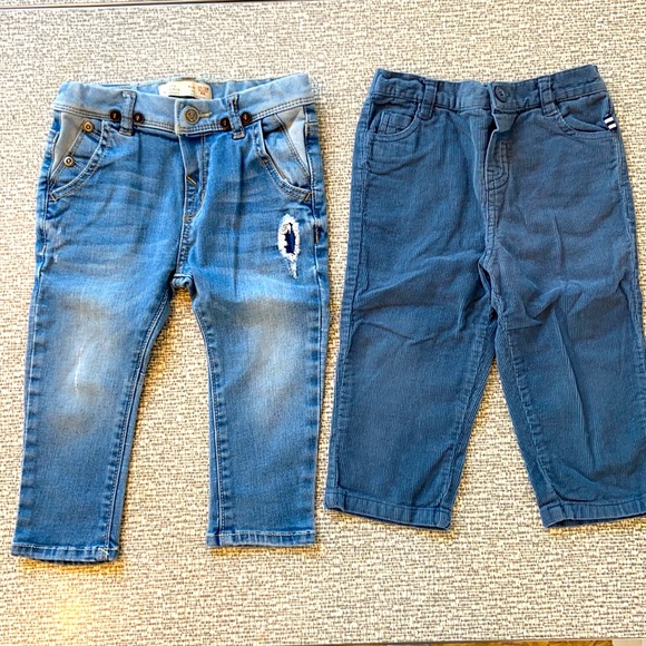 2 pair baby boy pants Splendid Baby and Zara 12-18 months - Picture 2 of 9
